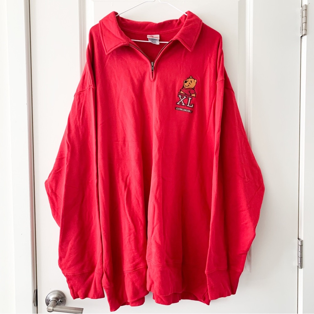 Vintage Disney 90s Winnie the Pooh Red Sweatshirt size XXL